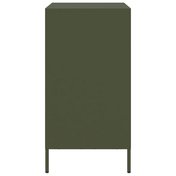 Oliivinvihreä senkki Lcian 68x39x73,5cm (kylmävalssattu teräs)
