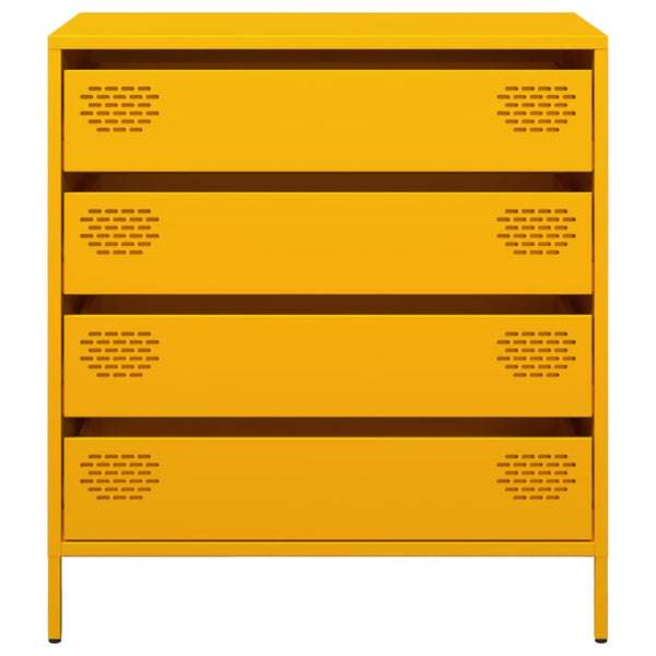 Sinapinkeltainen senkki Neaga 68x39x73,5cm (kylmävalssattu teräs)