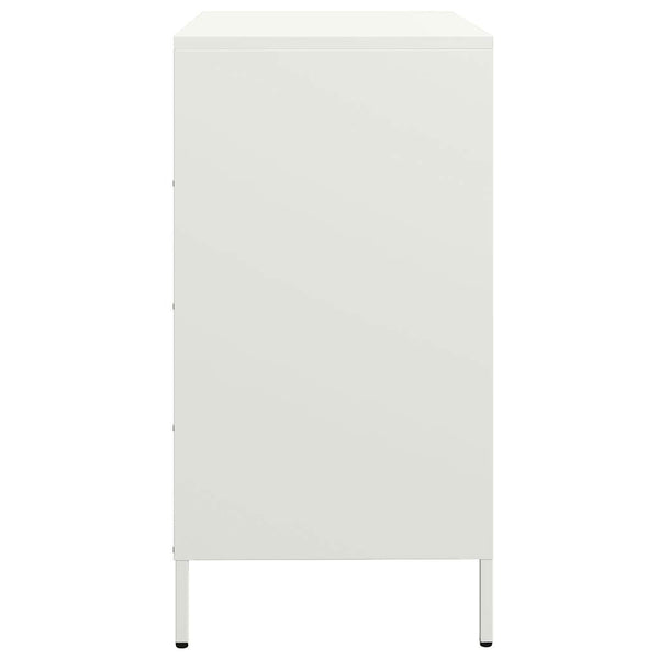 Valkoinen senkki Neaga 68x39x73,5cm (kylmävalssattu teräs)