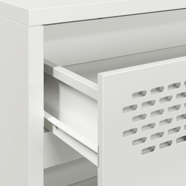 Valkoinen senkki Neaga 68x39x73,5cm (kylmävalssattu teräs)