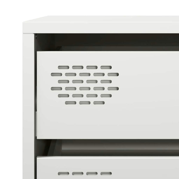 Valkoinen senkki Neaga 68x39x73,5cm (kylmävalssattu teräs)