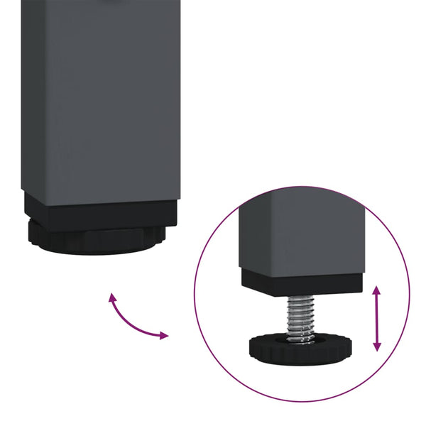 Antrasiitti senkki Trache 68x39x58,5cm (kylmävalssattu teräs)