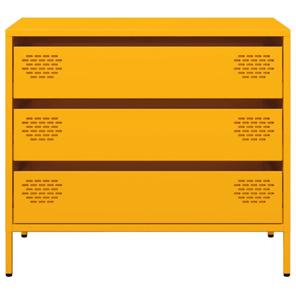 Sinapinkeltainen senkki Trache 68x39x58,5cm (kylmävalssattu teräs)