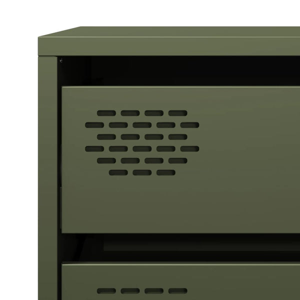 Oliivinvihreä senkki Trache 68x39x58,5cm (kylmävalssattu teräs)