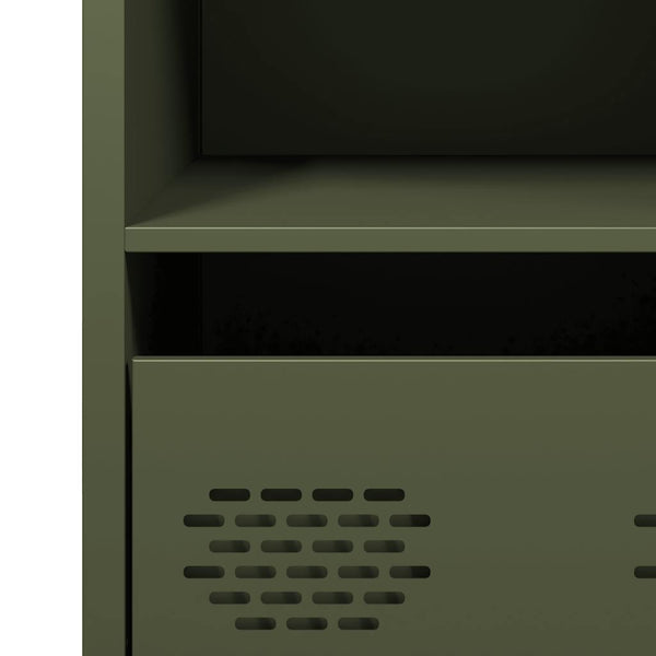 Oliivinvihreä senkki Madalyn 35x39x73,5cm (kylmävalssattu teräs)