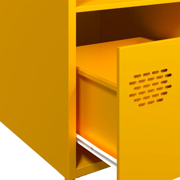 Sinapinkeltainen highboard Nectar 35x39x103,5cm (teräs)