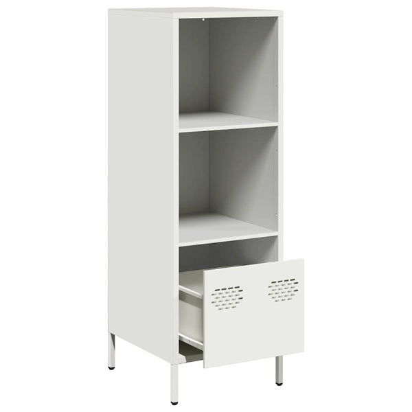 Valkoinen highboard Nectar 35x39x103,5cm (teräs)
