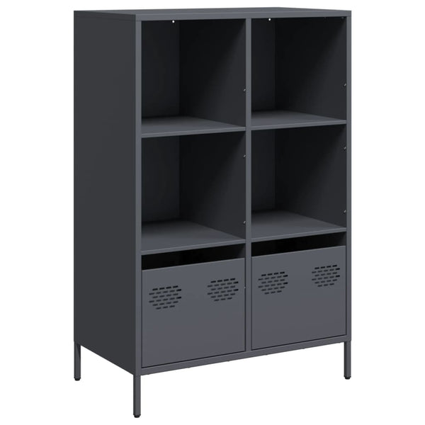 Antrasiitti highboard Nectar 68x39x103,5cm (teräs)