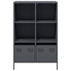 Antrasiitti highboard Nectar 68x39x103,5cm (teräs)