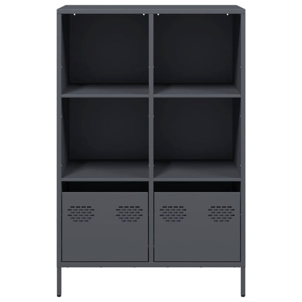 Antrasiitti highboard Nectar 68x39x103,5cm (teräs)