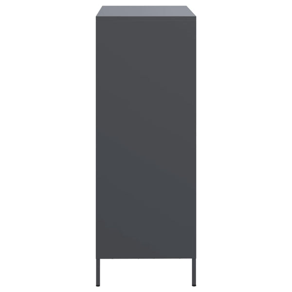 Antrasiitti highboard Nectar 68x39x103,5cm (teräs)