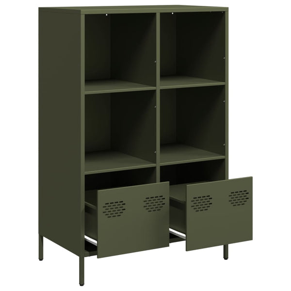 Oliivinvihreä highboard Nectar 68x39x103,5cm (teräs)