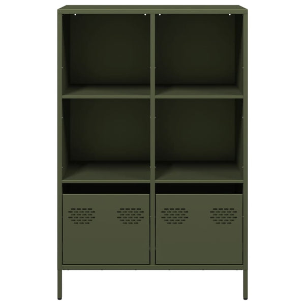 Oliivinvihreä highboard Nectar 68x39x103,5cm (teräs)
