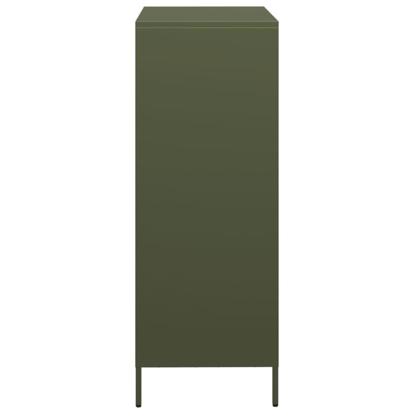 Oliivinvihreä highboard Nectar 68x39x103,5cm (teräs)