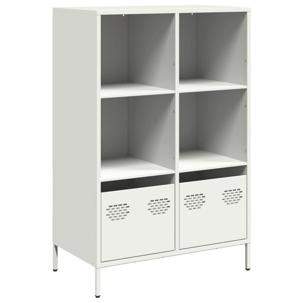 Valkoinen highboard Nectar 68x39x103,5cm (teräs)