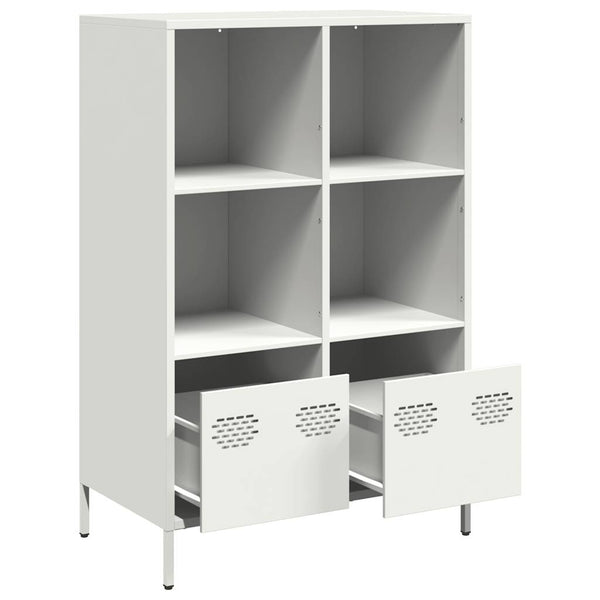 Valkoinen highboard Nectar 68x39x103,5cm (teräs)