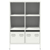 Valkoinen highboard Nectar 68x39x103,5cm (teräs)