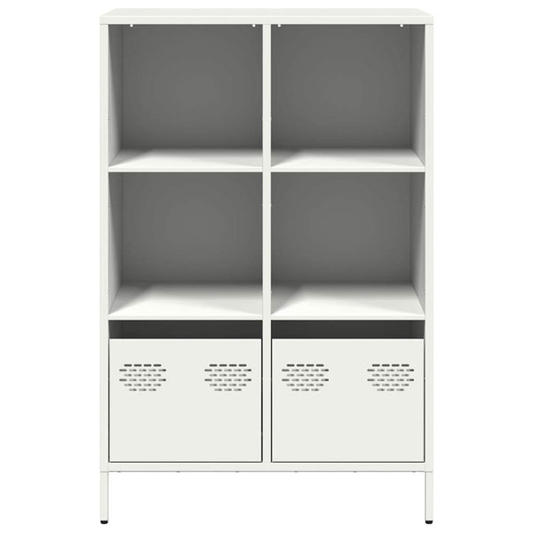 Valkoinen highboard Nectar 68x39x103,5cm (teräs)