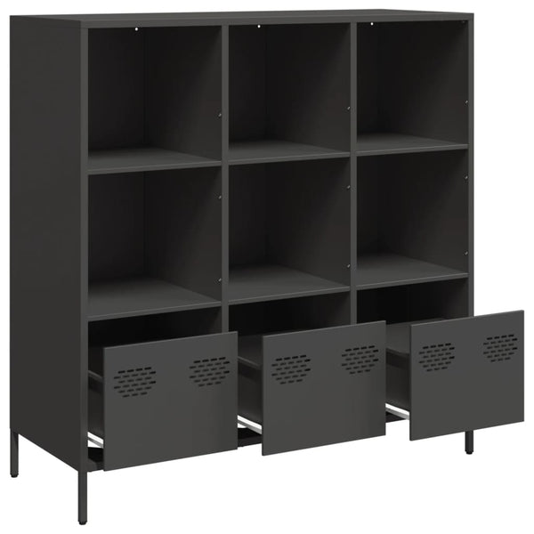 Musta highboard Nectar 101,5x39x103,5cm (teräs)