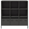Musta highboard Nectar 101,5x39x103,5cm (teräs)