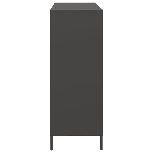 Musta highboard Nectar 101,5x39x103,5cm (teräs)