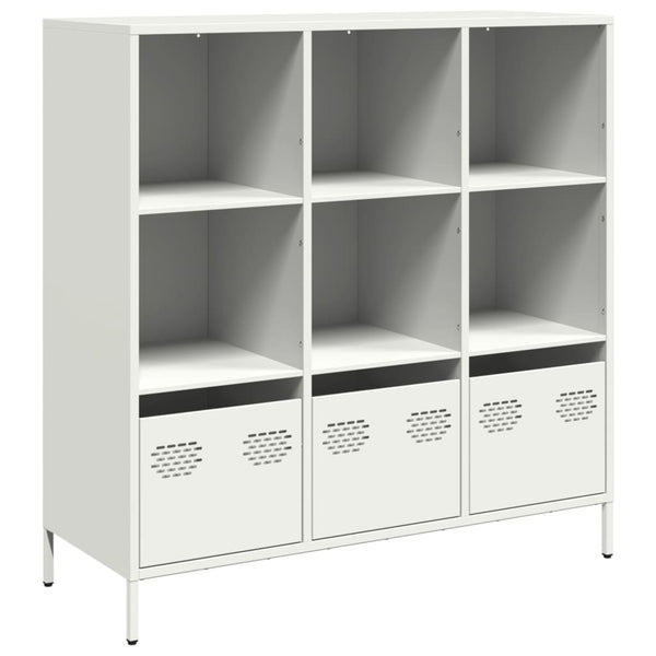 Valkoinen highboard Nectar 101,5x39x103,5cm (teräs)