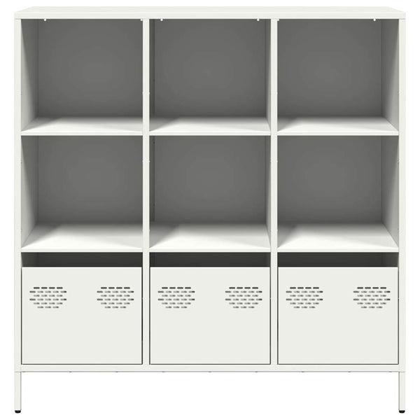 Valkoinen highboard Nectar 101,5x39x103,5cm (teräs)