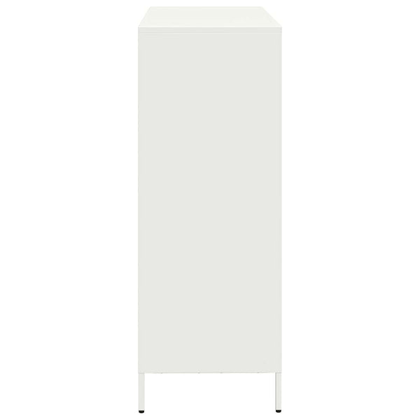 Valkoinen highboard Nectar 101,5x39x103,5cm (teräs)