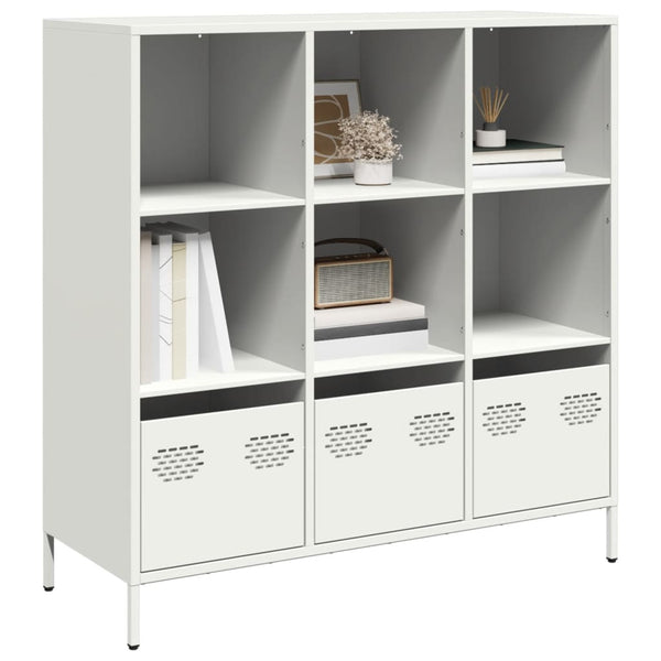 Valkoinen highboard Nectar 101,5x39x103,5cm (teräs)