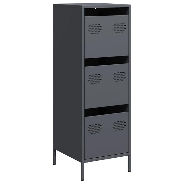 Antrasiitti highboard Dzidra 39x35x103,5cm (terästä)