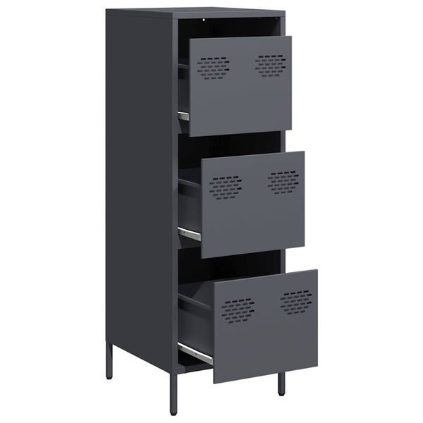 Antrasiitti highboard Dzidra 39x35x103,5cm (terästä)