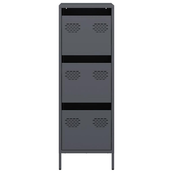 Antrasiitti highboard Dzidra 39x35x103,5cm (terästä)