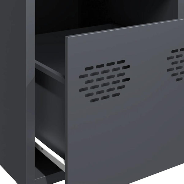 Antrasiitti highboard Dzidra 39x35x103,5cm (terästä)