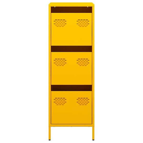 Sinapinkeltainen highboard Dzidra 39x35x103,5cm (teräs)