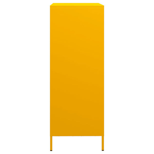 Sinapinkeltainen highboard Dzidra 39x35x103,5cm (teräs)