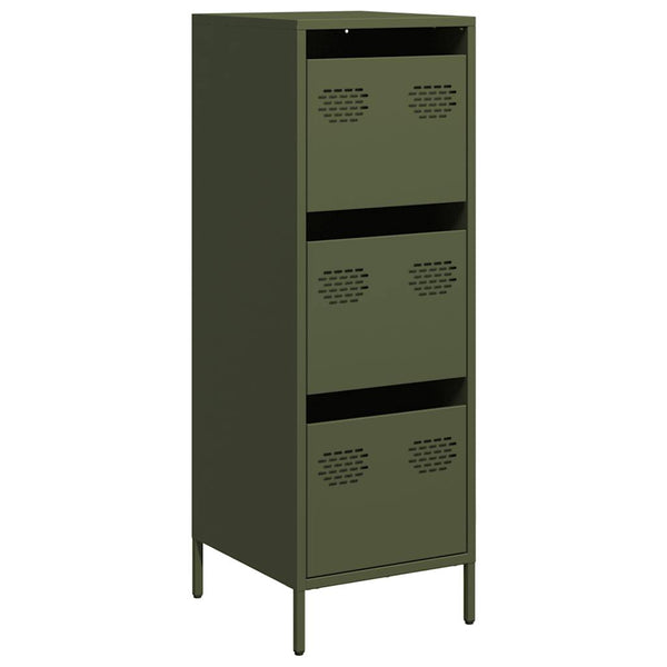 Oliivinvihreä highboard Dzidra 39x35x103,5cm (teräs)