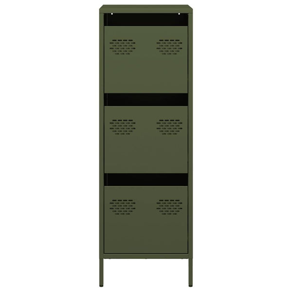 Oliivinvihreä highboard Dzidra 39x35x103,5cm (teräs)