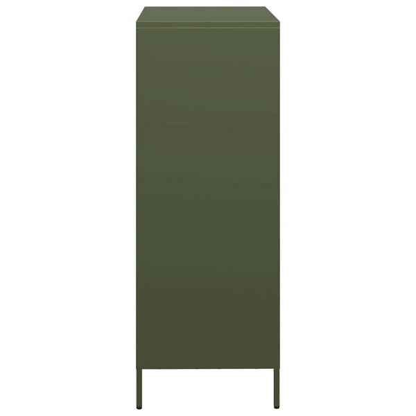 Oliivinvihreä highboard Dzidra 39x35x103,5cm (teräs)