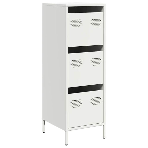 Valkoinen highboard Dzidra 39x35x103,5cm (teräs)