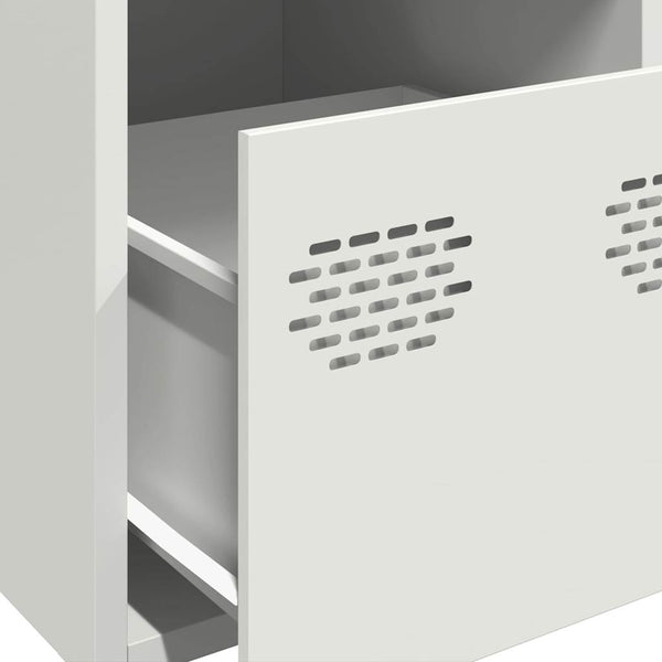 Valkoinen highboard Dzidra 39x35x103,5cm (teräs)