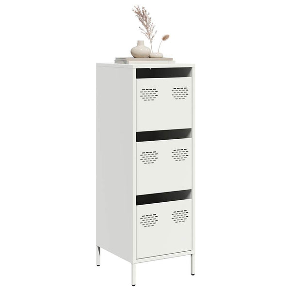Valkoinen highboard Dzidra 39x35x103,5cm (teräs)