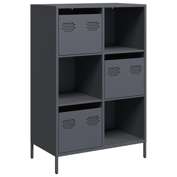 Antrasiitti highboard Olimpica 68x39x103,5cm (teräs)
