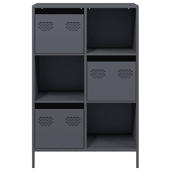 Antrasiitti highboard Olimpica 68x39x103,5cm (teräs)