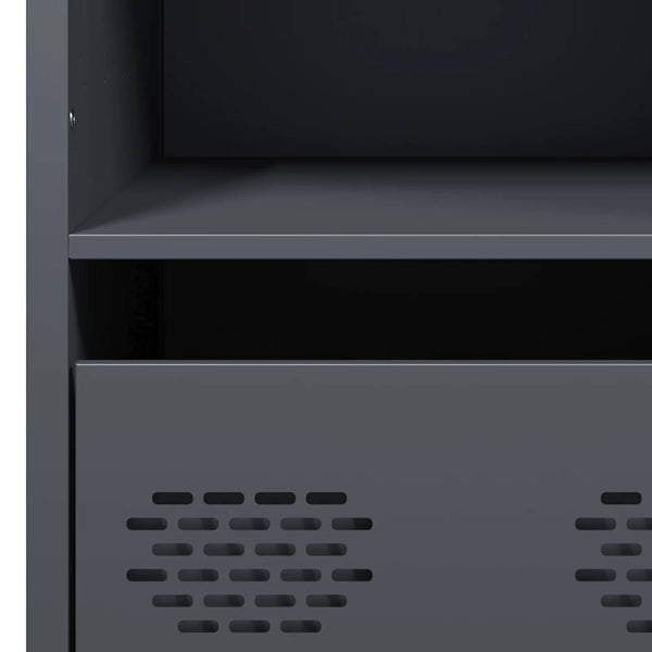 Antrasiitti highboard Olimpica 68x39x103,5cm (teräs)