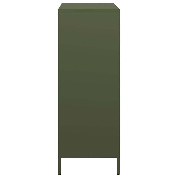 Oliivinvihreä highboard Olimpica 68x39x103,5cm (teräs)
