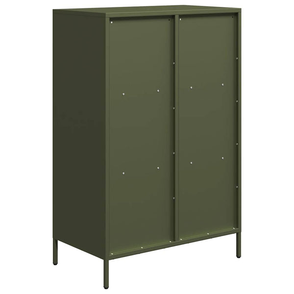 Oliivinvihreä highboard Olimpica 68x39x103,5cm (teräs)