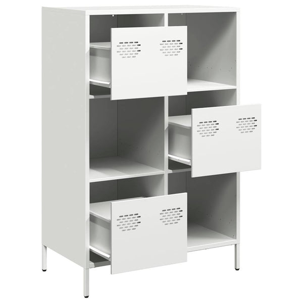 Valkoinen highboard Olimpica 68x39x103,5cm (teräs)