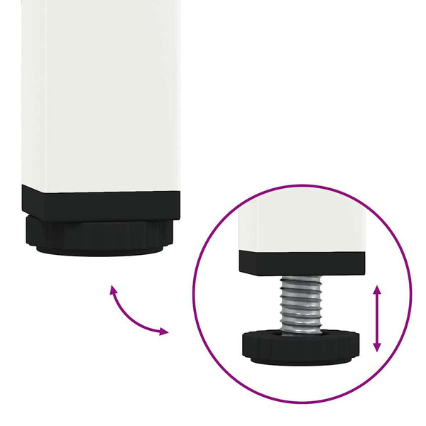 Valkoinen highboard Olimpica 68x39x103,5cm (teräs)