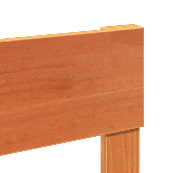 Sängynrunko ilman patjaa vahanruskea 200x200 cm täysi mänty