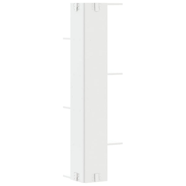 Seinäkulmahylly valkoinen 36,5x36,5x140 cm tekninen puu